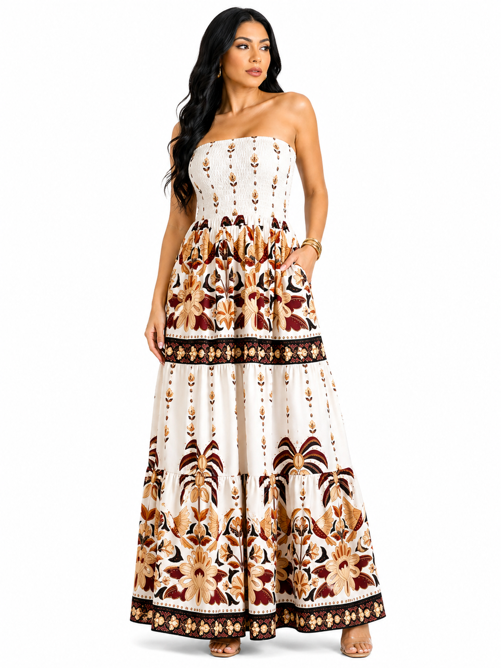 Vestido Longo Tropical Tomara que Caia Mykaelle