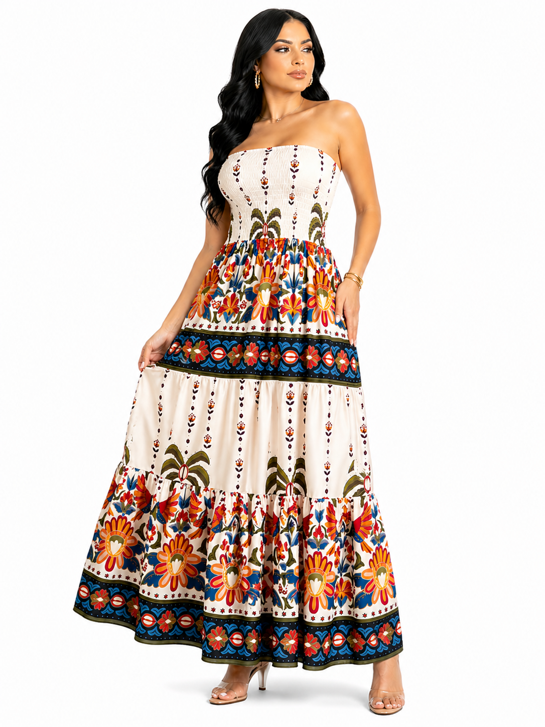 Vestido Longo Mykaelle – Estampado Boho Chic