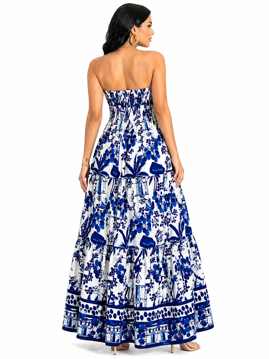 Vestido Longo Tomara que Caia Mykaelle Azul Escuro