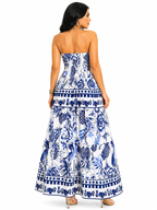 Vestido Longo Tomara que Caia Mykaelle Azul Claro