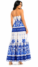 Vestido Longo Tomara que Caia Mykaelle Azul