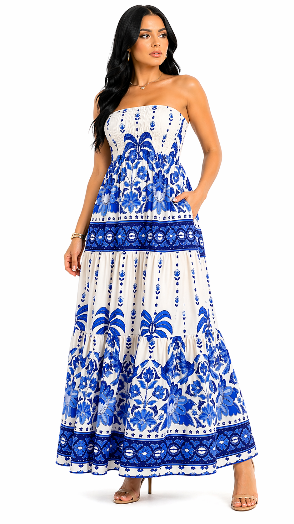 Vestido Longo Tomara que Caia Mykaelle Azul