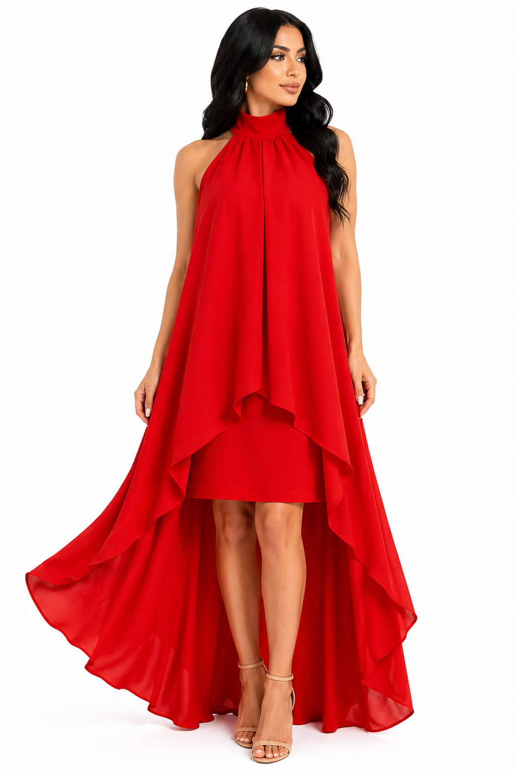 Vestido Impacto e Elegância Sofia Vermelho
