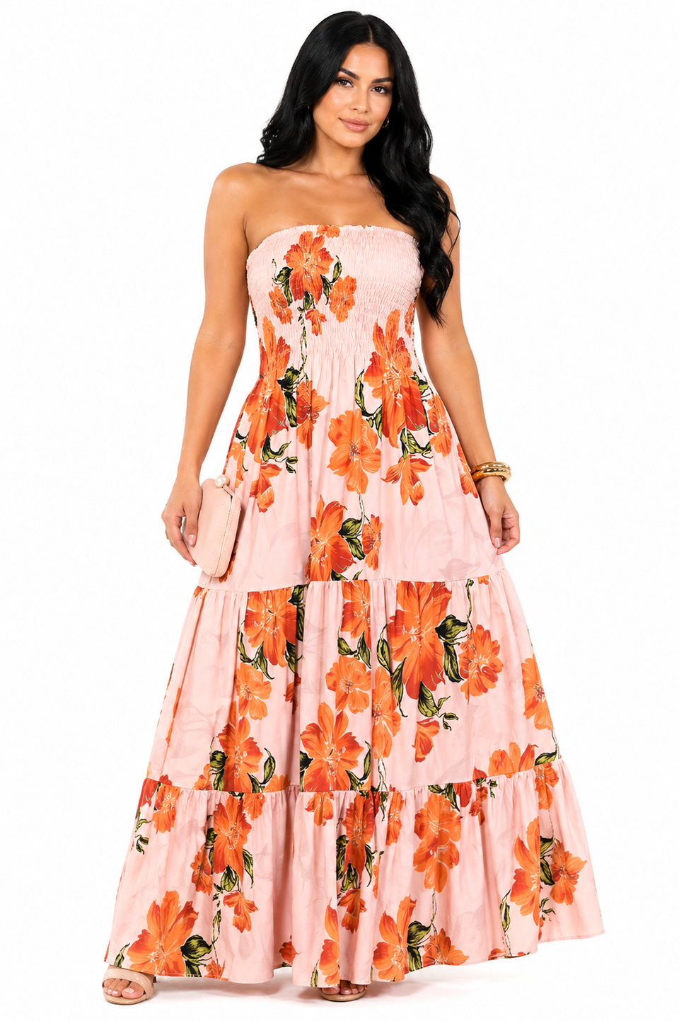 Vestido Longo Elegância Atemporal Isabelle Laranja