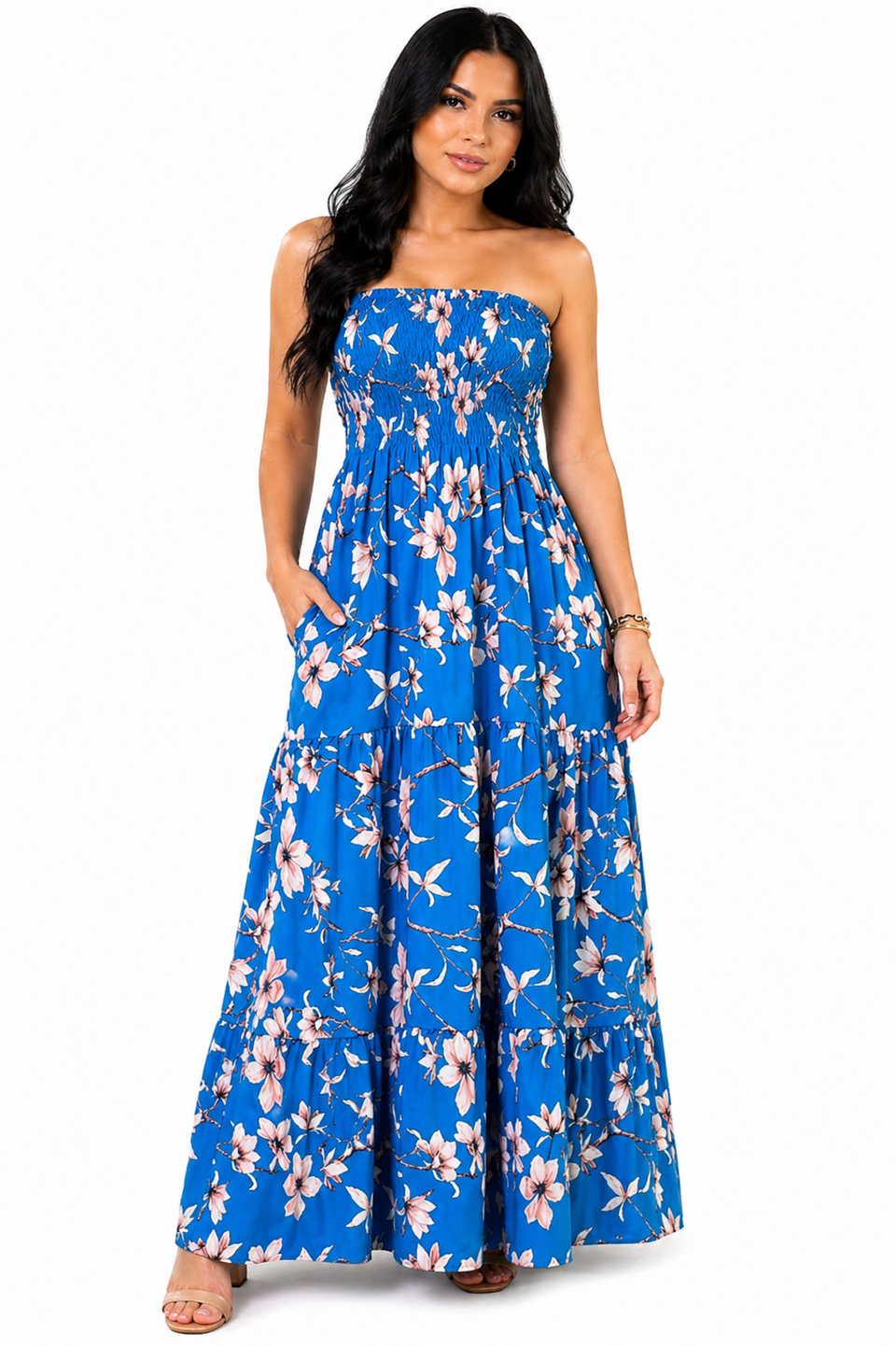 Vestido Longo Elegância Atemporal Isabelle Azul Claro
