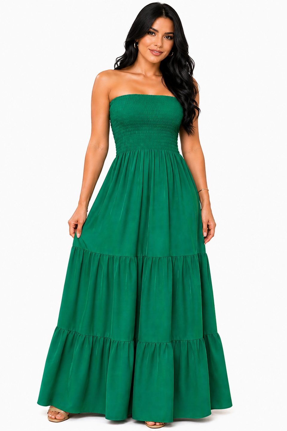 Vestido Longo Elegância Atemporal Isabelle Verde