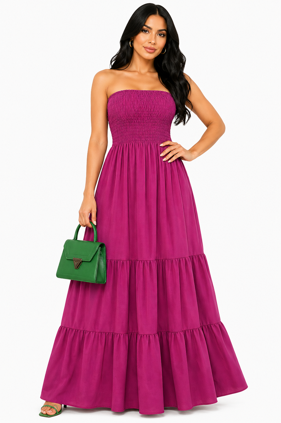 Vestido Longo Elegância Atemporal Isabelle Roxo