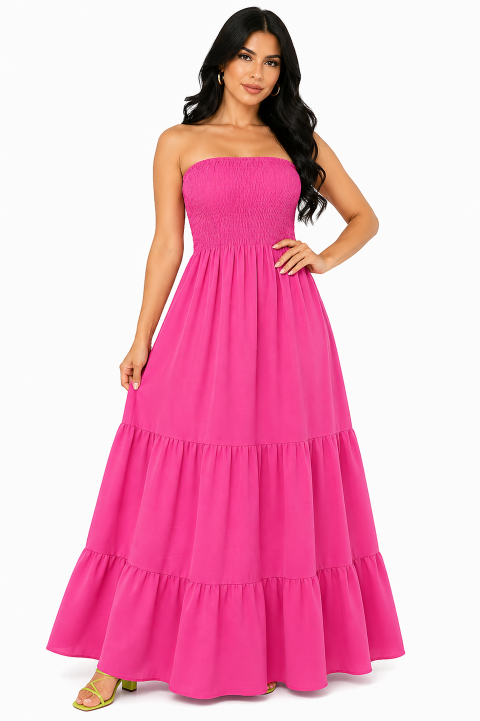 Vestido Longo Elegância Atemporal Isabelle Rosa