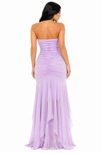 Vestido Longo Feminino Encanto de Luxo Lilás