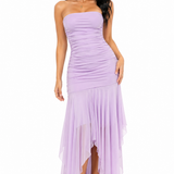 Vestido Longo Feminino Encanto de Luxo Lilás