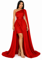 Vestido Glamour Manuela com Toque Romântico Vermelho