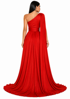 Vestido Glamour Manuela com Toque Romântico Vermelho