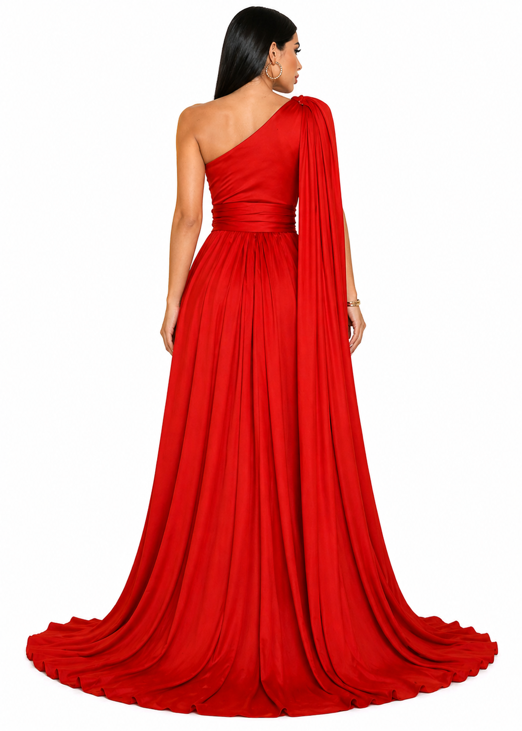 Vestido Glamour Manuela com Toque Romântico Vermelho