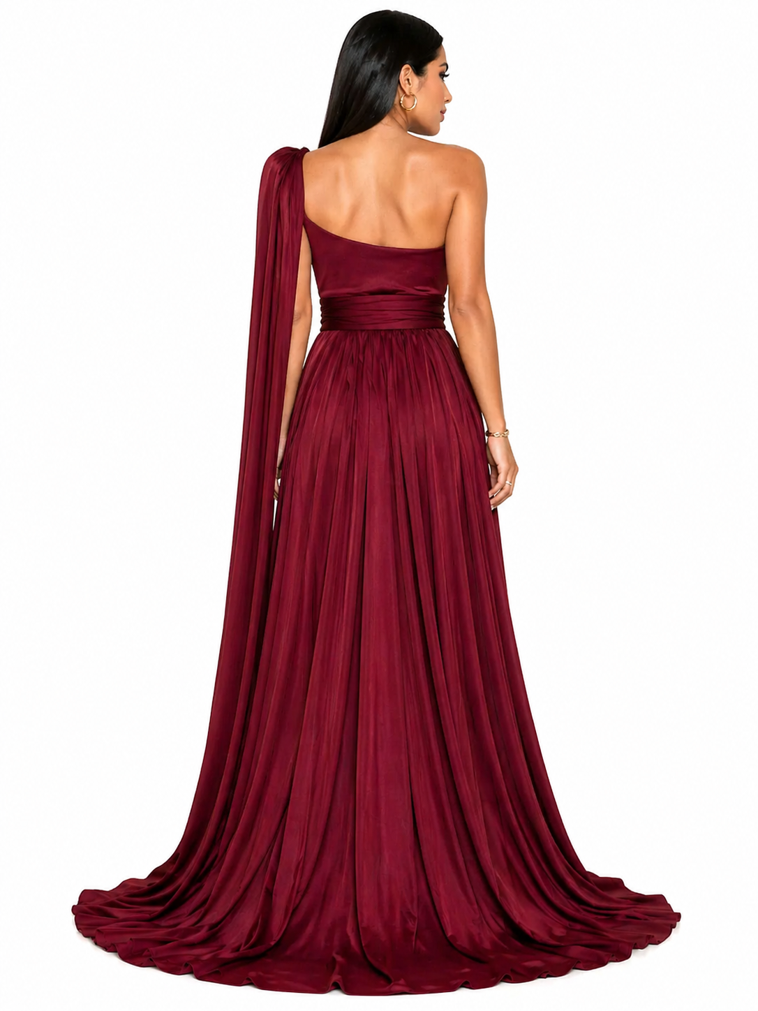 Vestido Glamour Manuela com Toque Romântico Vinho