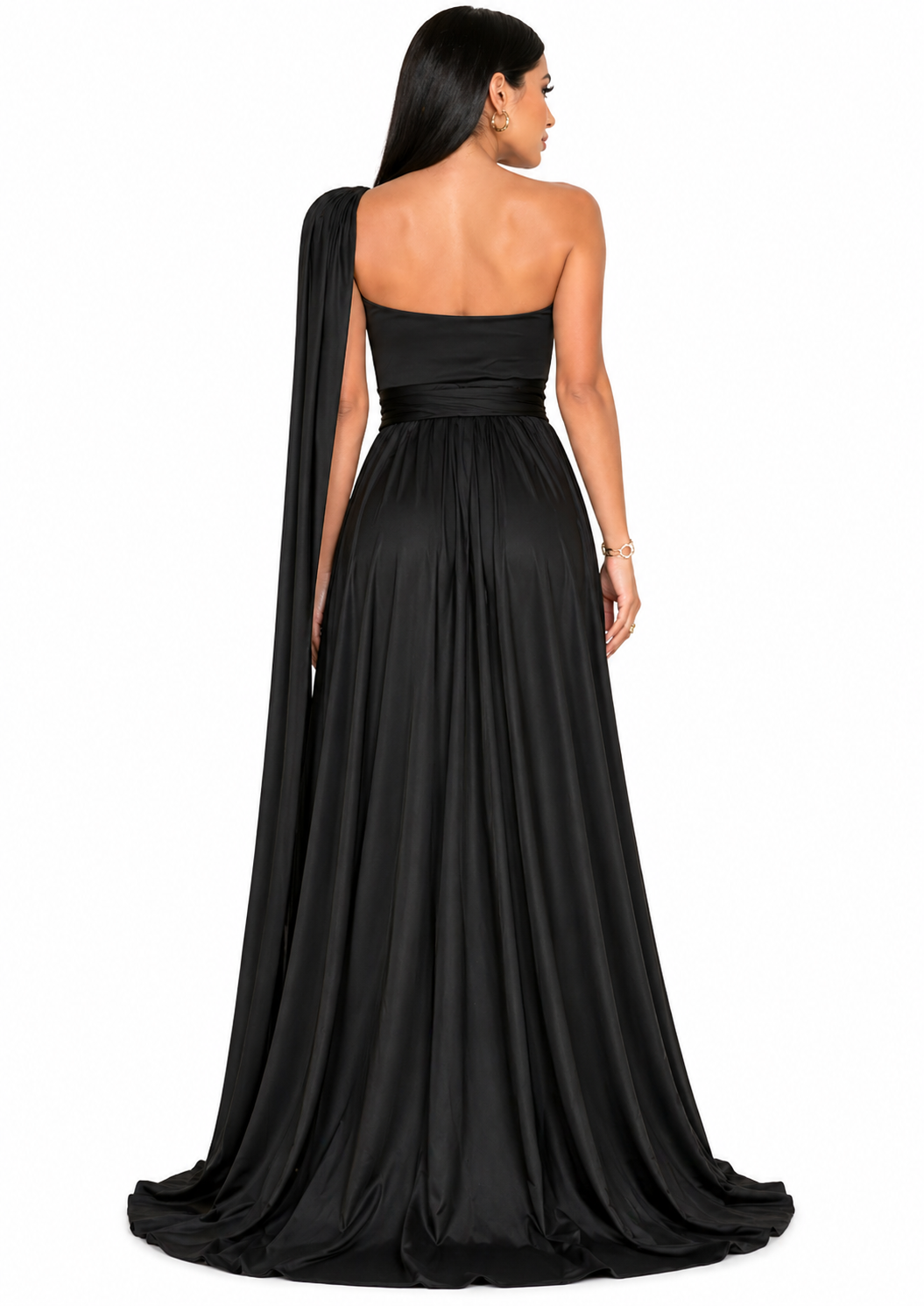 Vestido Glamour Manuela com Toque Romântico Preto