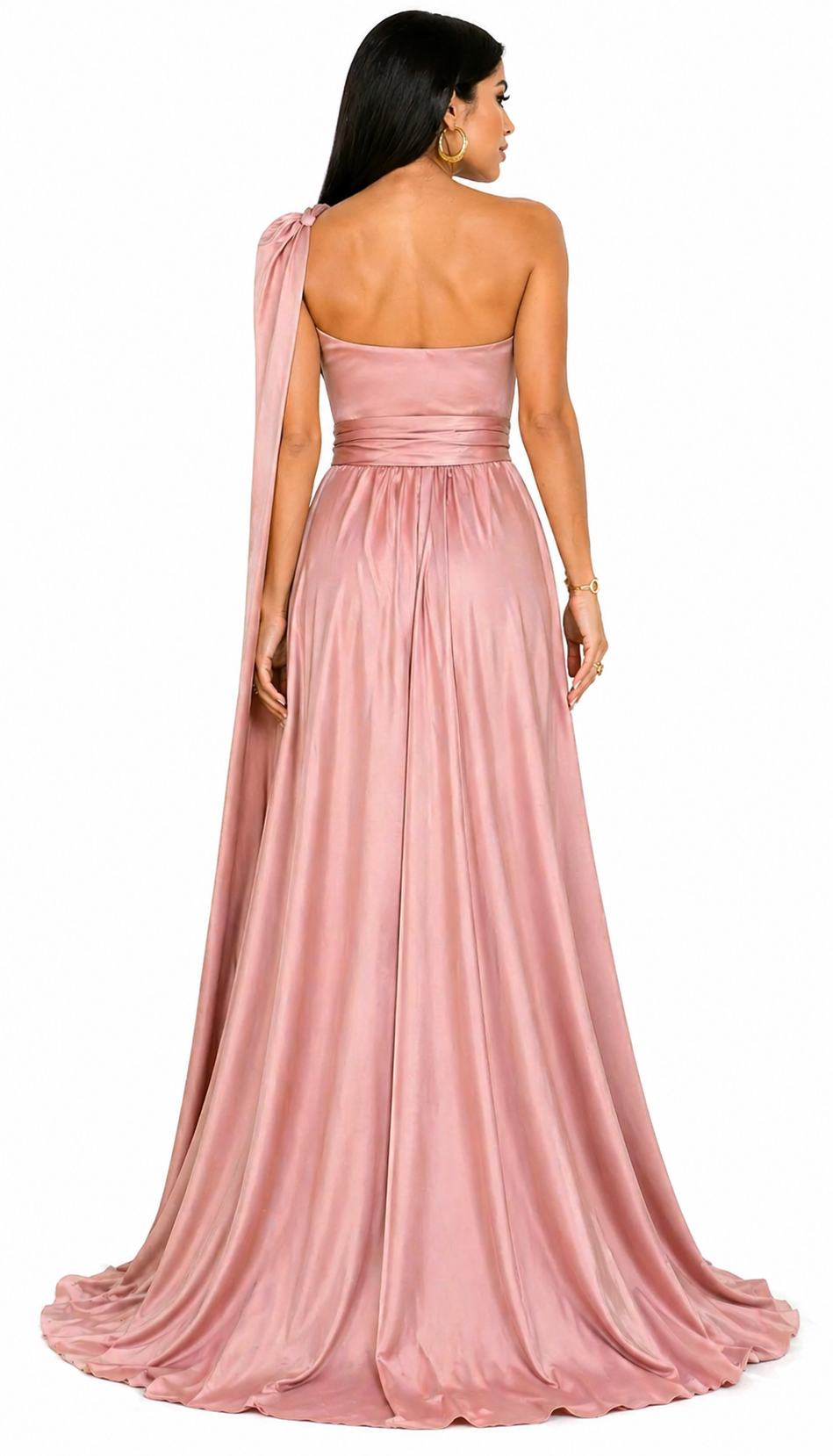 Vestido Glamour Manuela com Toque Romântico Rosê
