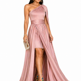 Vestido Glamour Manuela com Toque Romântico Rosê