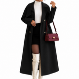 Casaco Feminino Sobretudo Premium Preto Alongado