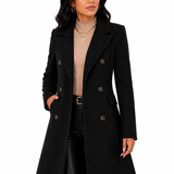 Casaco Feminino Sobretudo Premium Preto Elegance