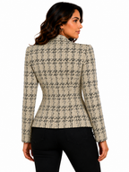 Blazer Feminino Estampado Elegance Nude