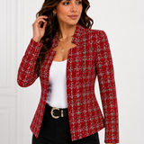 Blazer Feminino Estampado Elegance Vermelho