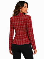 Blazer Feminino Estampado Elegance Vermelho
