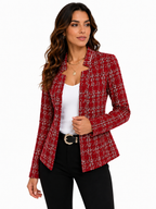 Blazer Feminino Estampado Elegance Vermelho