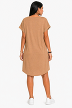 Vestido Minimalismo e Estilo Casual Lunna Marrom Claro