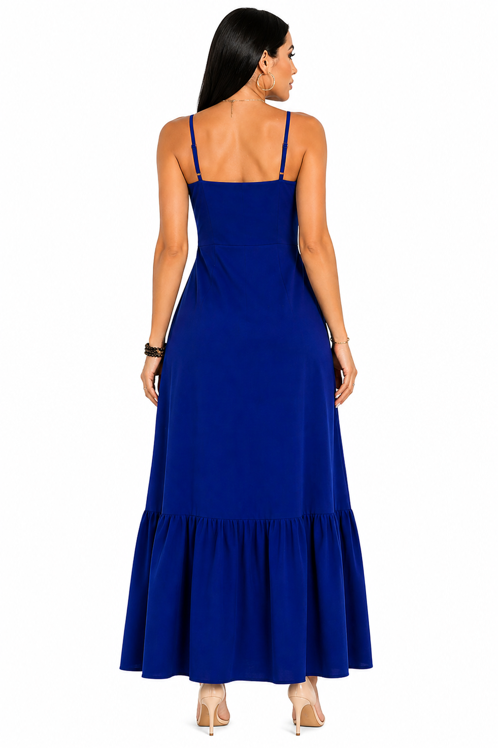 Vestido Selena em Estilo Midi Azul Royal