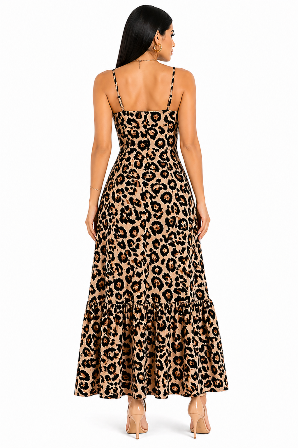 Vestido Selena em Estilo Midi Multicolorido