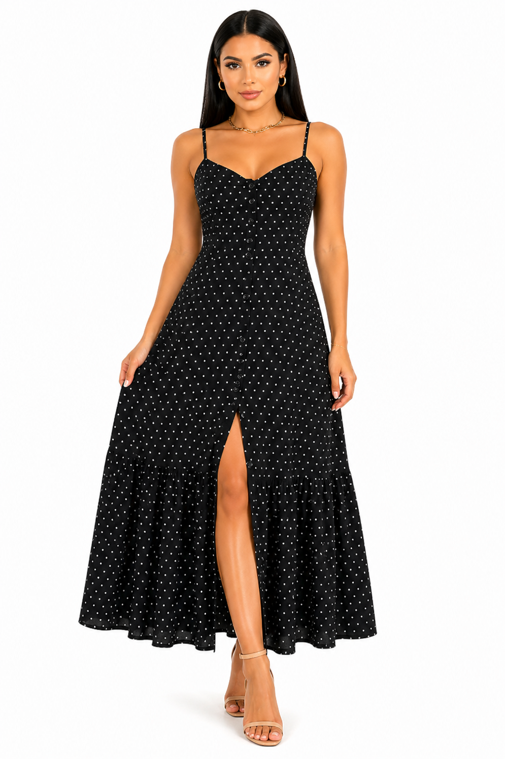 Vestido Selena em Estilo Midi Preto