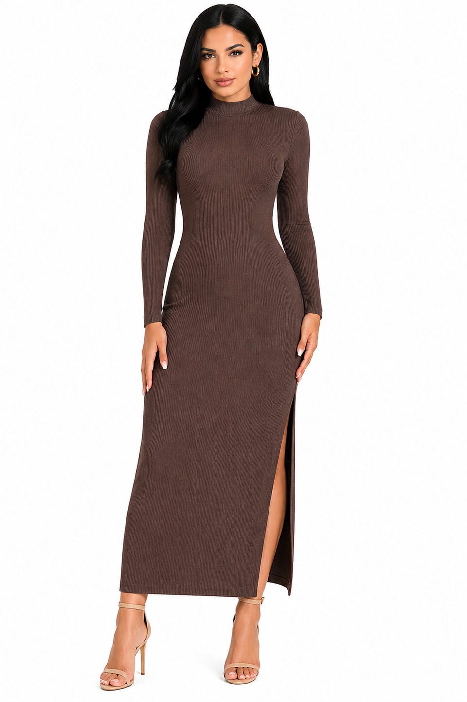 Vestido Minimalismo Thayná Elegante com Toque Atemporal Marrom