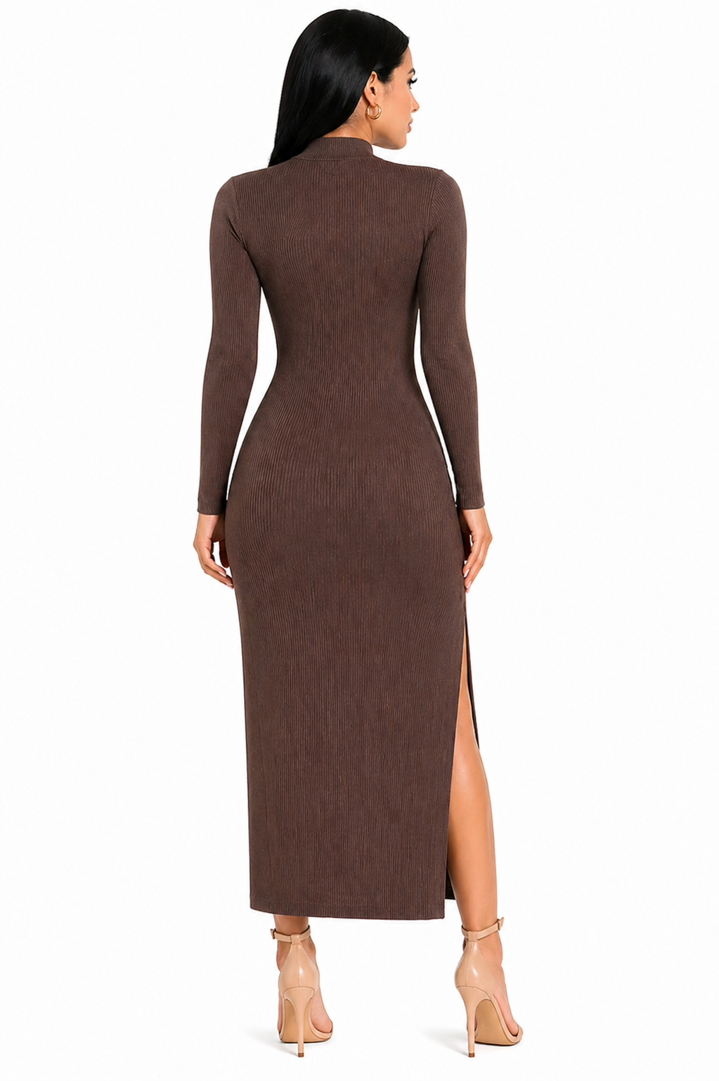 Vestido Minimalismo Thayná Elegante com Toque Atemporal Marrom