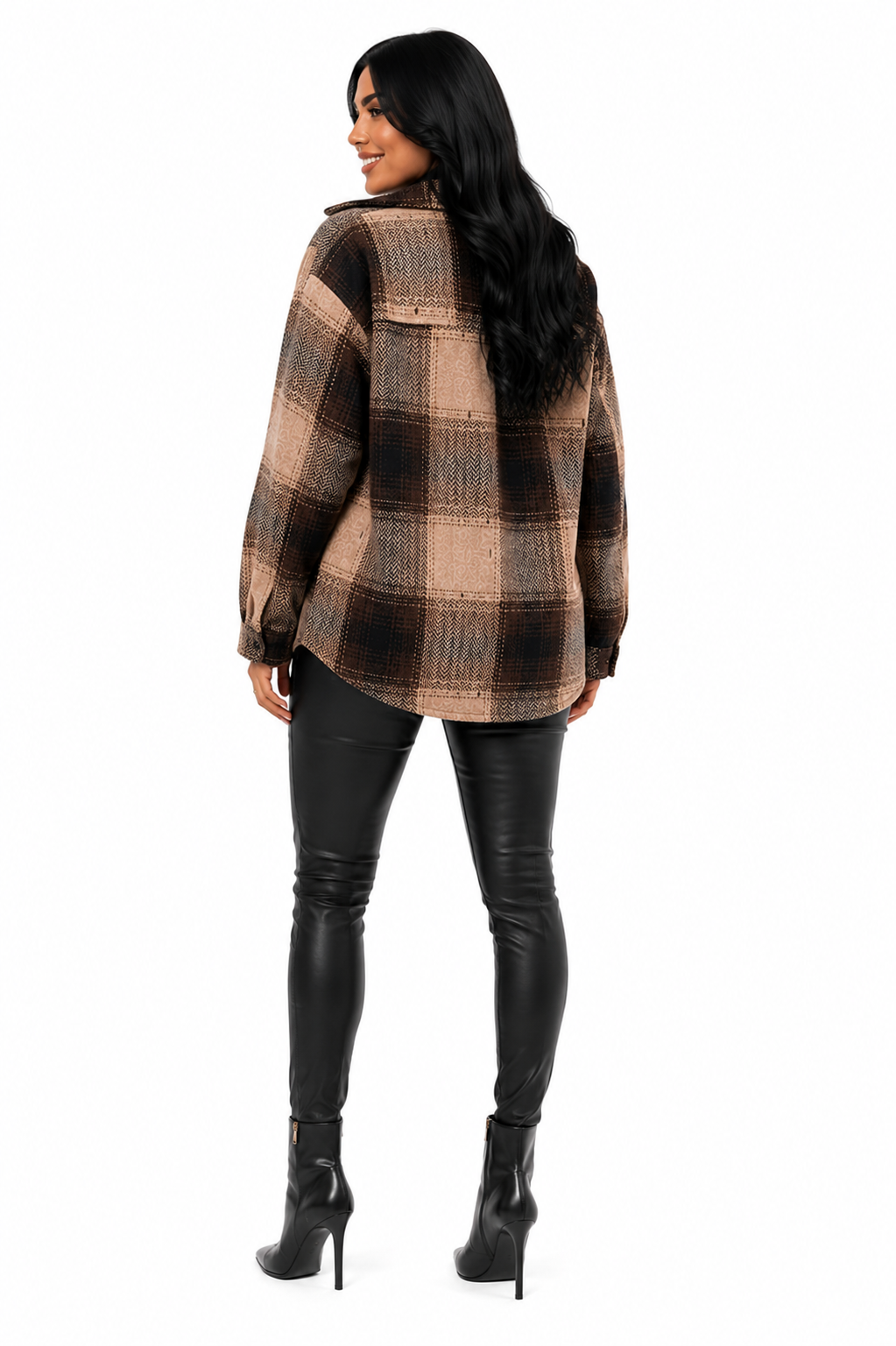Jaqueta Xadrez Feminina Elegance Winter