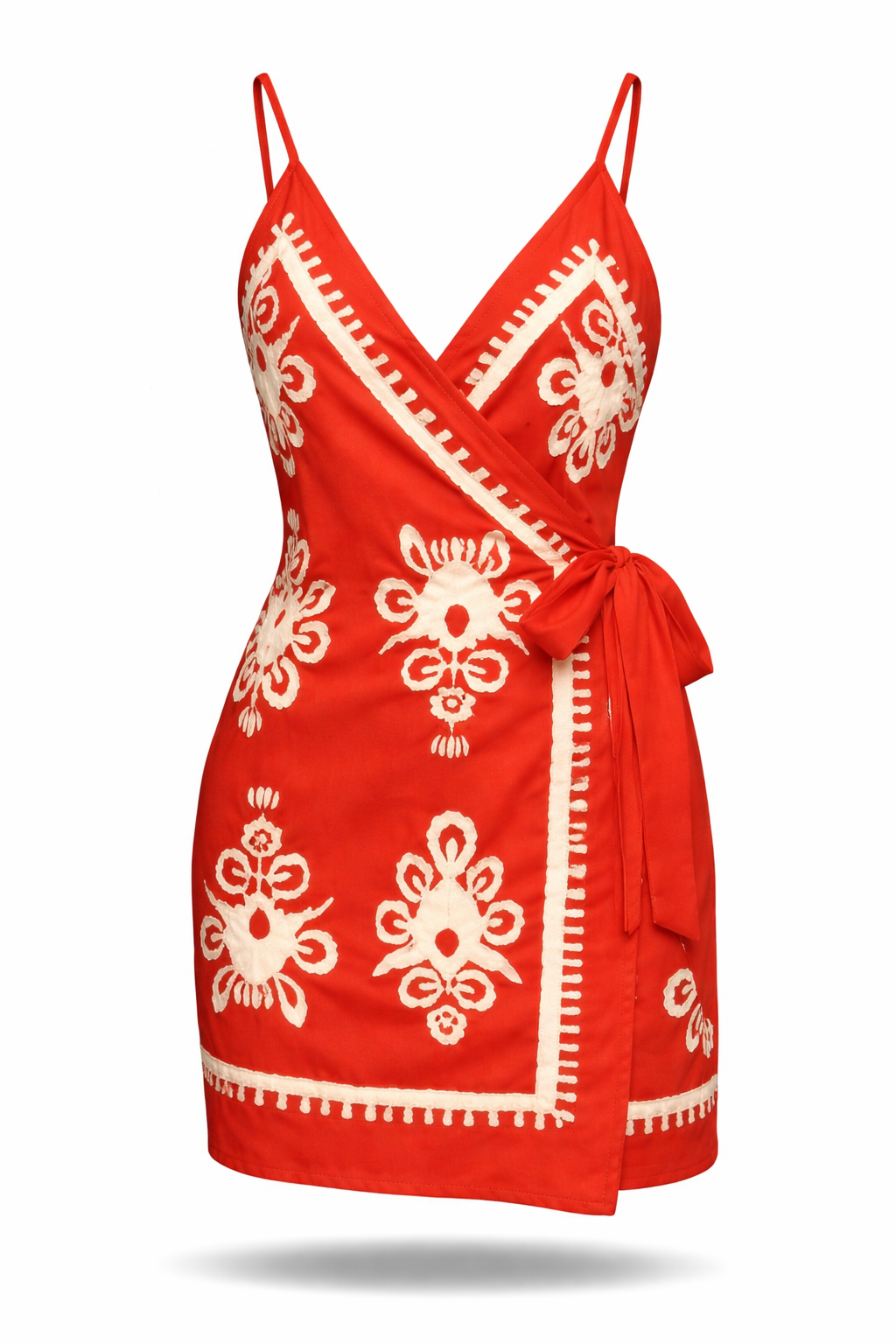 Vestido Larissa – Curto Transpassado Estampa Tropical