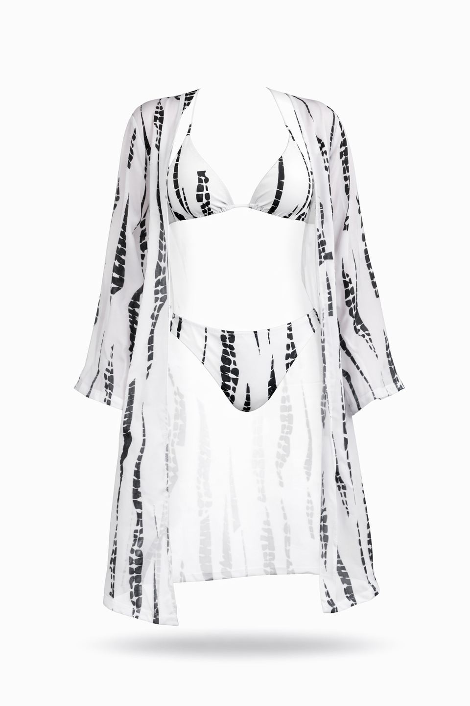 Conjunto Oasis Blanc – Biquíni Estampa Tie-Dye + Saída Longa