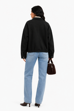 Jaqueta Premium Preta Minimalista Oversized