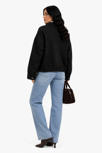 Jaqueta Premium Preta Minimalista Oversized