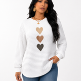 Moletom Feminino Coração Waffle Confort
