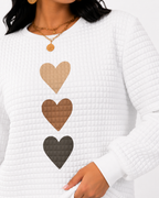 Moletom Feminino Coração Waffle Confort