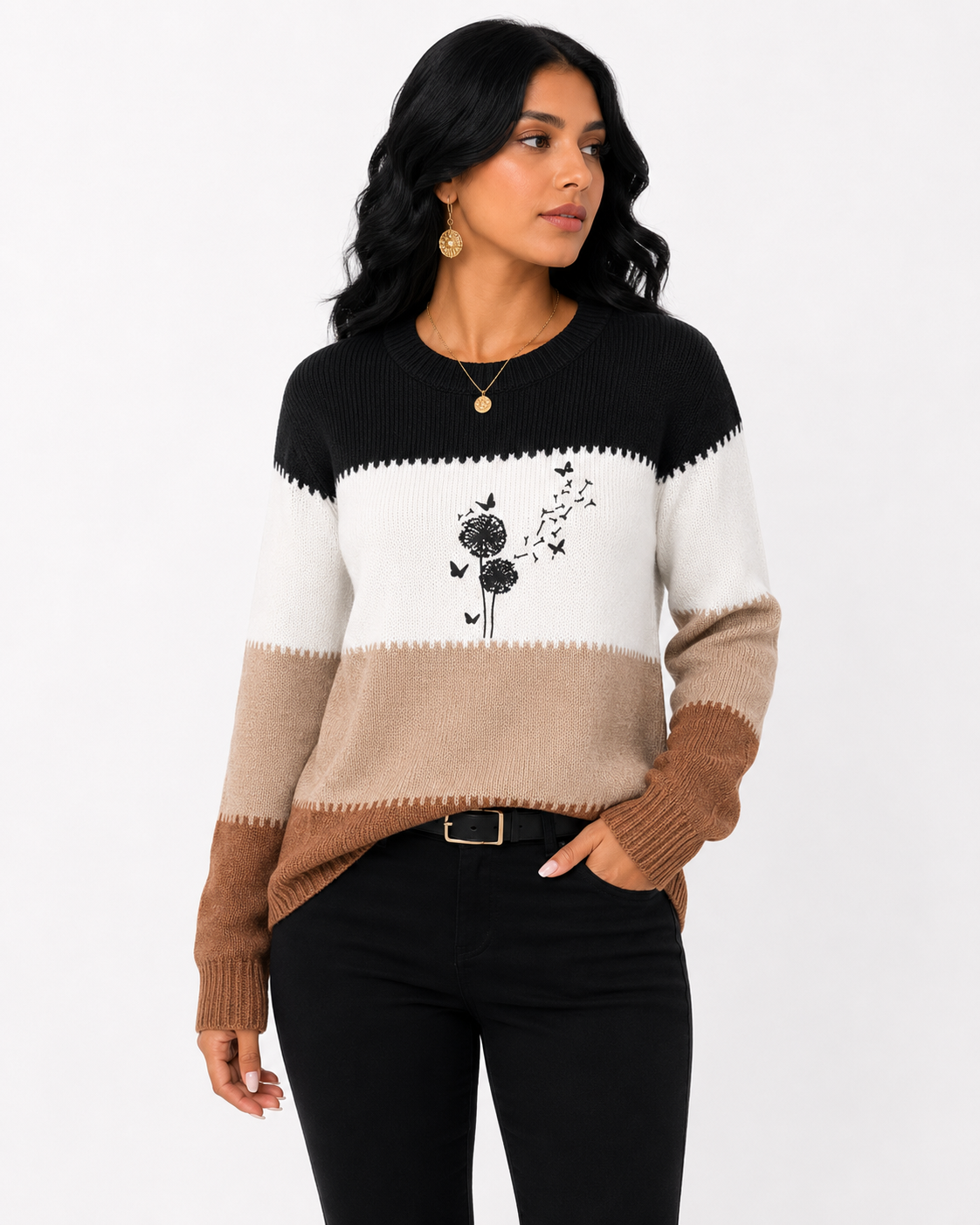 Suéter Feminino Floral Soft Tricô
