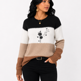 Suéter Feminino Floral Soft Tricô