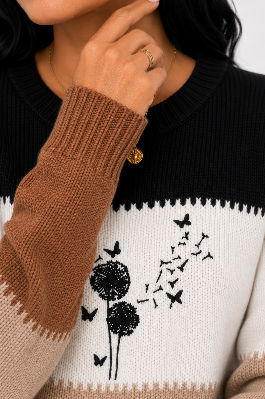 Suéter Feminino Floral Soft Tricô