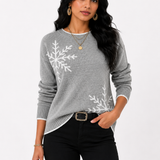 Suéter Feminino Tricô Essential Soft Cinza