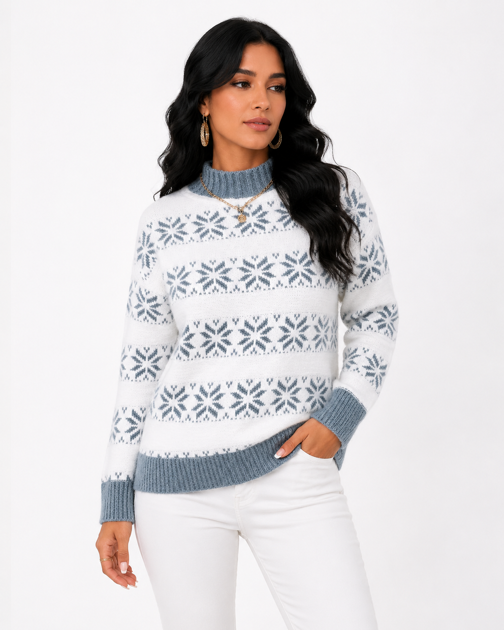 Suéter Feminino Geometric Soft