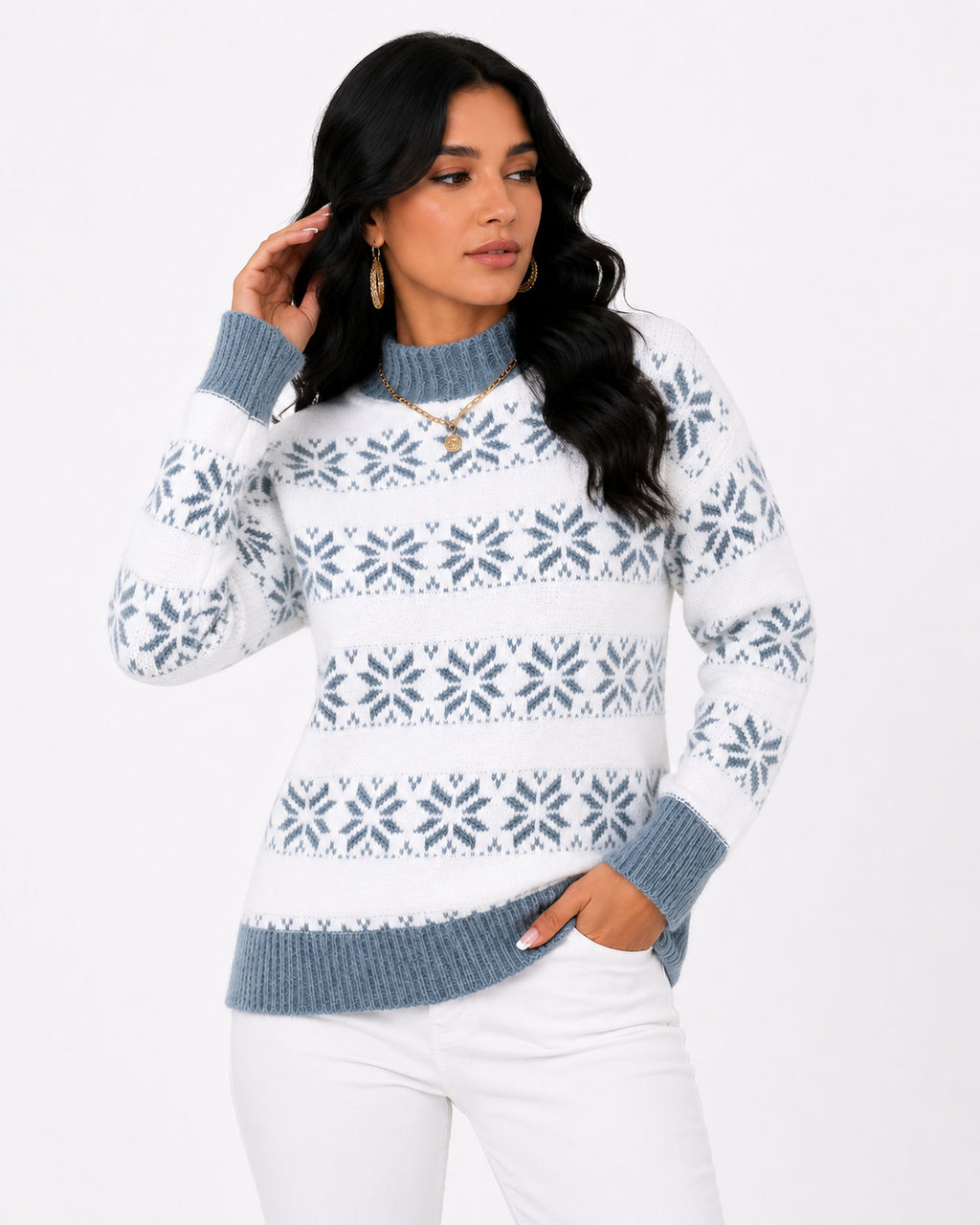 Suéter Feminino Geometric Soft