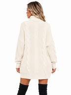 Vestido Feminino Tricô Gola Alta Elegance