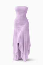 Vestido Mary – Sofisticação Radiante em Tons Dourados