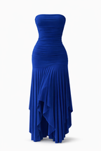 Vestido Mary – Sofisticação Radiante em Tons Dourados