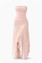 Vestido Mary – Sofisticação Radiante em Tons Dourados